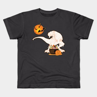 T Rex Mummy Halloween Dinosaur Kids T-Shirt